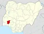 Map of Nigeria highlighting Osun State