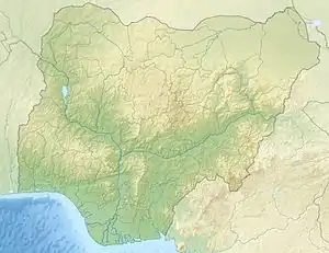 Location of Lake Chad in Chad.