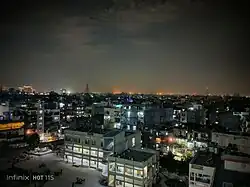 Night view of Zakir Nagar, a residential area located in Okhla