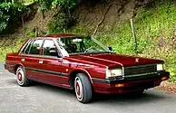 Nissan Laurel sedan with "Laurel's Crimson" appearance package