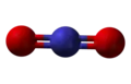 Ball and stick model of nitronium