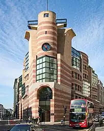 Stripes on facades – No 1 Poultry, London, by James Stirling (designed in 1988 but built in 1997)