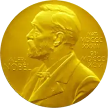 The Nobel Prize medallion.