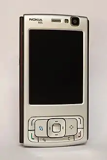 Nokia N95 (2007) with a 5-megapixel camera and sliding multimedia keys.