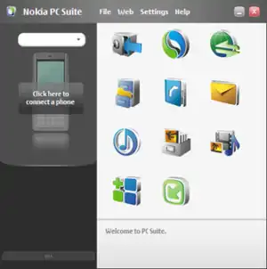 Nokia PC Suite Main window