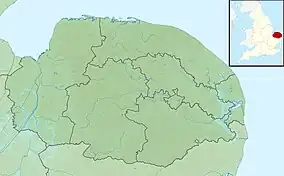 Map showing the location of Titchwell Marsh