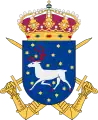 Coat of the arms of the Norrbotten Armoured Battalion (P 5) 1957–1975 and the Norrbotten Regiment and Norrbotten Brigade (NMekB 19) 1994–2000.