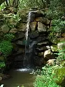 Man-made waterfall in the Garden