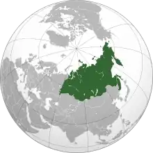 Location of North Asia.