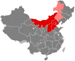 North People's Republic of China region