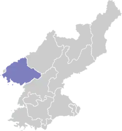 Location of North Pyongan Province