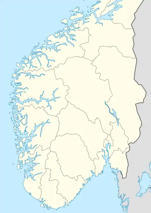 2009 Tippeligaen is located in Norway South