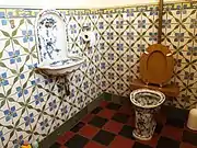 Toilet in Delftware style