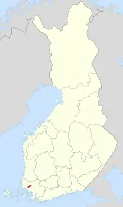 Location of Nousiainen in Finland