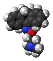 Space-filling model of the noxiptiline molecule