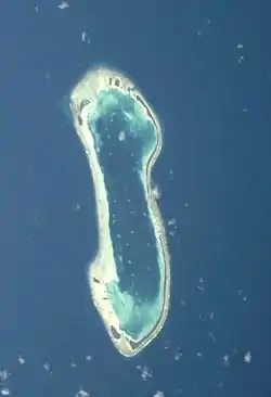 Nukulaelae atoll from space