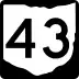 State Route 43 marker