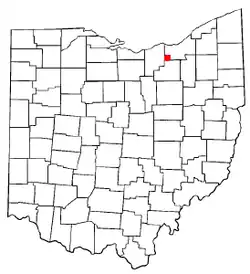 Location of Columbia Township in Ohio