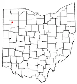 Location of Continental, Ohio