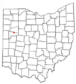 Location of Cridersville, Ohio