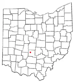 Location of Darbyville, Ohio