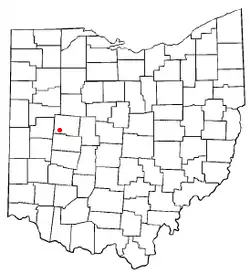 Location of De Graff, Ohio