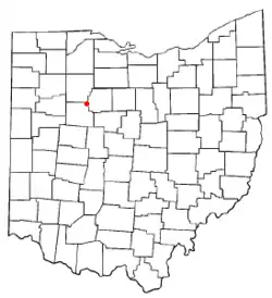 Location of Forest, Ohio