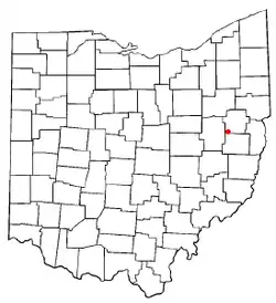 Location of Leesville, Ohio