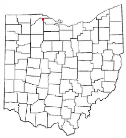 Location of Millbury, Ohio