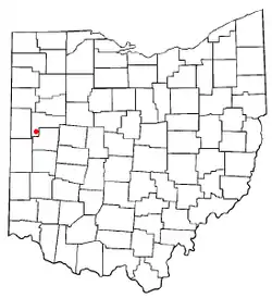 Location of New Bremen, Ohio