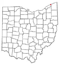 Location of North Madison, Ohio