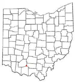 Location of Sinking Spring, Ohio