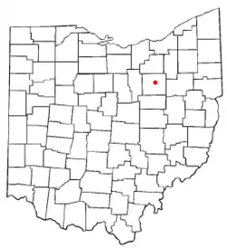 Location of Smithville, Ohio