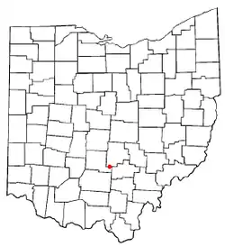 Location of Tarlton, Ohio