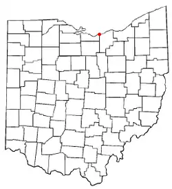 Location of Vermilion, Ohio