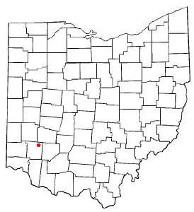 Location of Waynesville, Ohio