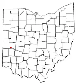 Location of West Milton, Ohio