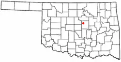 Location within Oklahoma