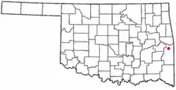 Location of Panama, Oklahoma