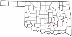 Location of Stonewall, Oklahoma