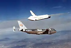 Enterprise being release from the Shuttle Carrier Aircraft for the Approach and Landing Tests