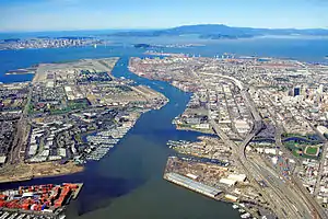 Aerial view of Alameda Island