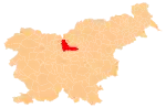 The location of the Municipality of Kamnik