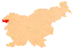 The location of the Municipality of Kobarid