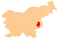 Location of the Urban Municipality of Krško in Slovenia