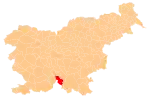 Location of the Municipality of Loški Potok in Slovenia