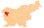 The location of the Municipality of Tolmin