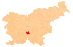 The location of the Municipality of Velike Lašče