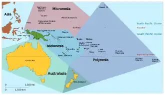 UN geoscheme for Oceania   Australia and New Zealand   Melanesia   Micronesia   Polynesia