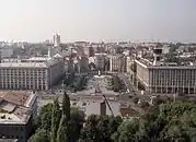 View of Maidan from the Hotel Moscow, September 1991 (after the August 1991 Declaration of Independence of Ukraine).